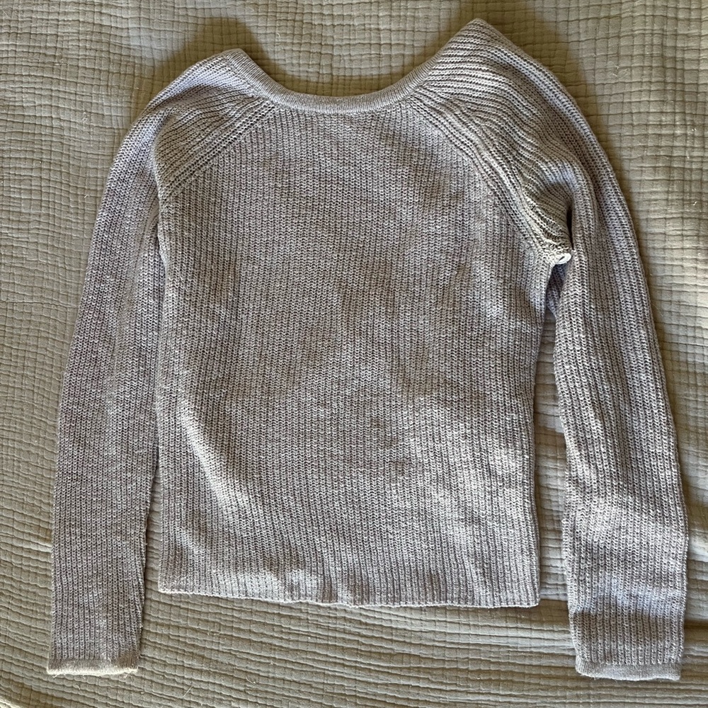Aerie Lavender Open-Back Wrap Sweater – Size XS